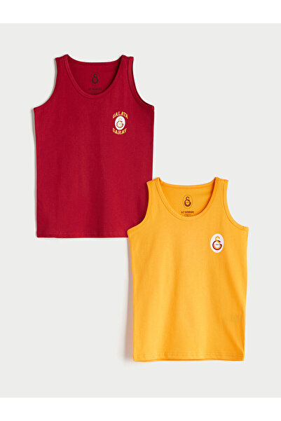 LC Waikiki Peak New Season Crew Neck Printed Boys' Undershirt 2-Pack