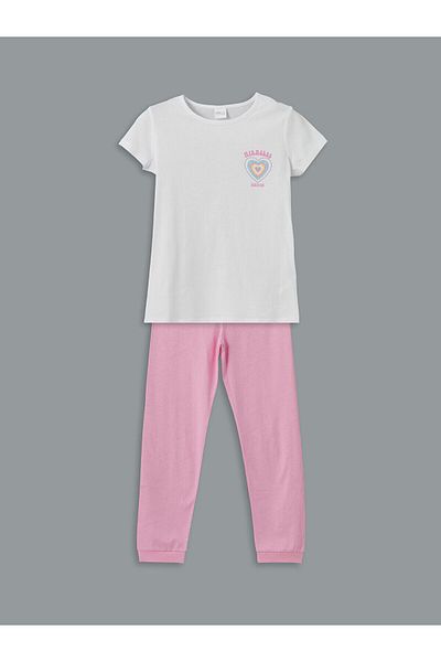 LC Waikiki Set de pijamale pentru fete cu decolteu