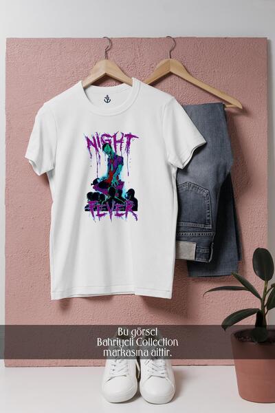 Bahriyeli Collection Unisex T-Shirt with Oversize Night Fire Design