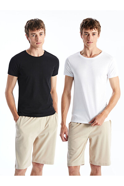 LC Waikiki Nevavm Farklı Renkler Oval Collar Combed Cotton Men's Undershirt 2...