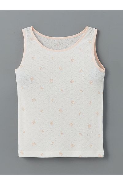 LC Waikiki Crew Neck Floral Girl's Undershirt