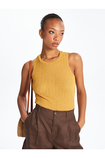 LC Waikiki Seray New Season Crew Neck Self-Patterned Women's Knitwear Undershirt