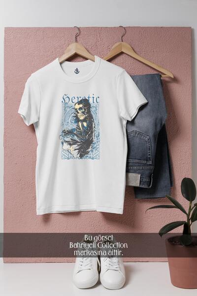 Bahriyeli Collection supradimensionat Tricou unisex cu design vizual de schelet