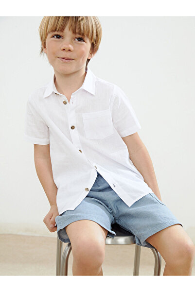 LC Waikiki LCW dečija majica kratkih rukava Sa džepovima za dečake Poplin