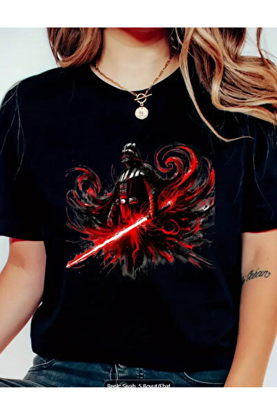 kenoger تي شيرت أسود كبير الحجم مطبوع عليه ساموراي للجنسين