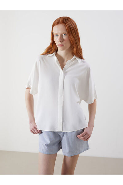 LC Waikiki Nevavm Linen Blend Oversize Women's Shirt with a Difference