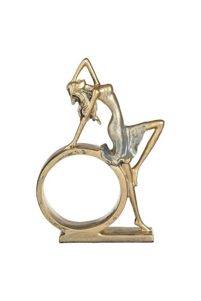 BREZIUM Decorative Statue, Woman with Crown Model, Gold, 16x4.5x25cm, BREZIUM