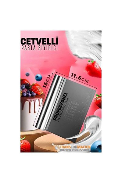 MBB ETİCARET Modacar Pastry Spatula - Professional Dough Scraper - Pastry Dough Spatula with Measuring Ruler