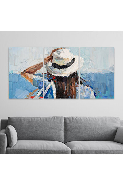 Marktna ثلاث لوحات قماشية فخمة بتصميم مودرن مع برواز شامبين مجوف