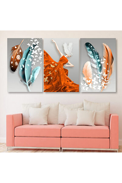 4gdran ثلاث لوحات قماشية فخمة بتصميم مودرن مع برواز أسود مجوف