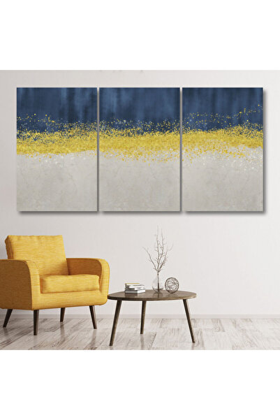 4gdran ثلاث لوحات قماشية فخمة بتصميم مودرن مع برواز خشبي مخفي