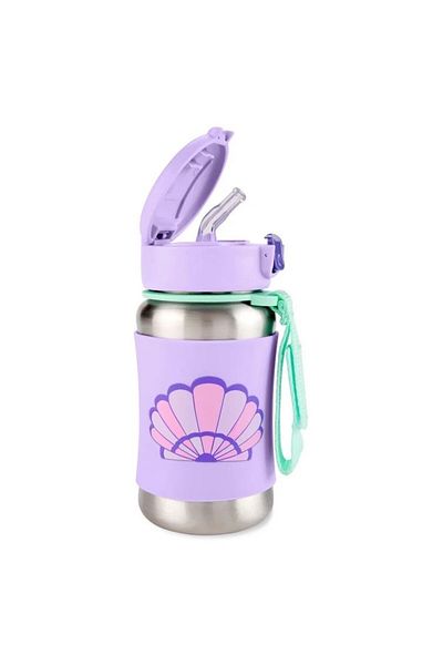 MBB ETİCARET Skip Hop Zoo Stainless Steel Drinker with Straw 350 ml Seashell