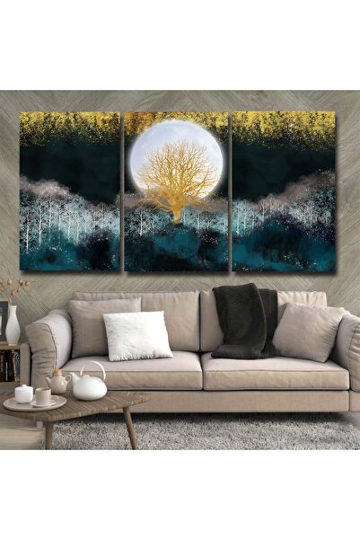 4gdran ثلاث لوحات قماشية فخمة بتصميم مودرن مع برواز أسود مجوف