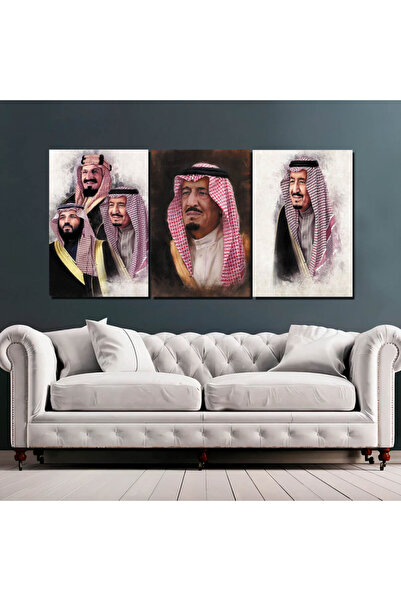 4gdran ثلاث لوحات قماشية فخمة بتصميم مودرن مع برواز شامبين مجوف