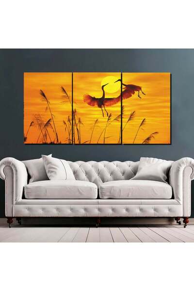 4gdran ثلاث لوحات قماشية فخمة بتصميم مودرن مع برواز ذهبي مجوف