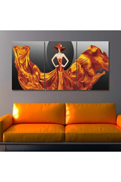 4gdran ثلاث لوحات قماشية فخمة بتصميم مودرن مع برواز شامبين مجوف