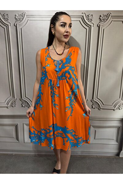 Büyük Hanım فستان قصير منسوج على طراز الفسكوز