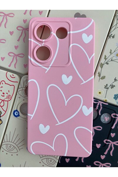 Tecno Camon 20 Pro 4G Heart Printed Inside Velvet Silicone Phone Case Cover Case(CK7N COMPATIBLE)