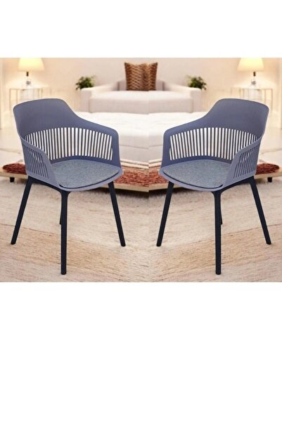 smart home Single chair set consisting of two fiber chairs with a modern design and strong legs - size 45 x 50 x 80 cm