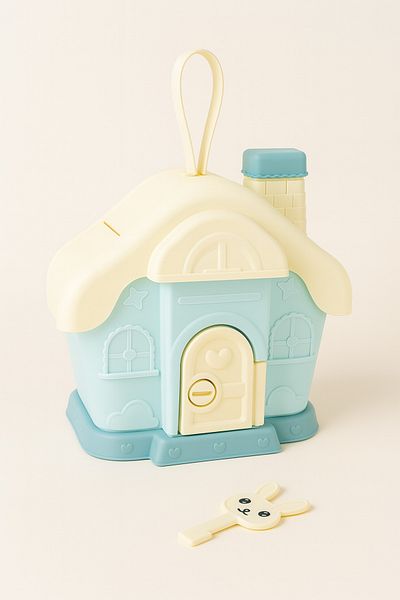 Mirilliahome Blue House Shaped Password Children's Piggy Bank |   Locked Piggy Bank