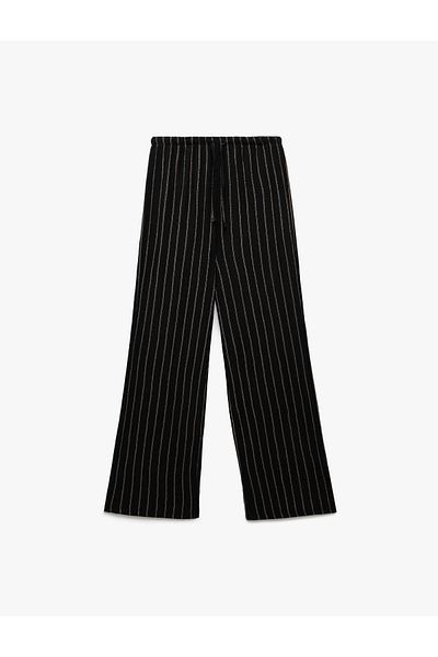 Koton Pantaloni drepti cu picioare lungi, cu șireturi în talie, sezon nou