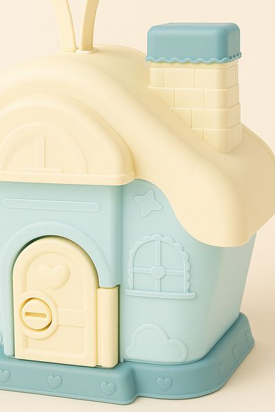 Mirilliahome Blue House Shaped Password Children's Piggy Bank |   Locked Piggy Bank