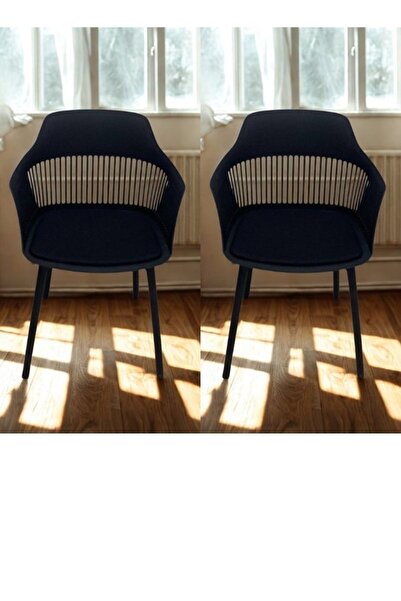 smart home طقم كراسي مفردة يتكون من كرسيان من الفايبر بتصميم عصري وأرجل قوية – مقاس 45×50×80 سم