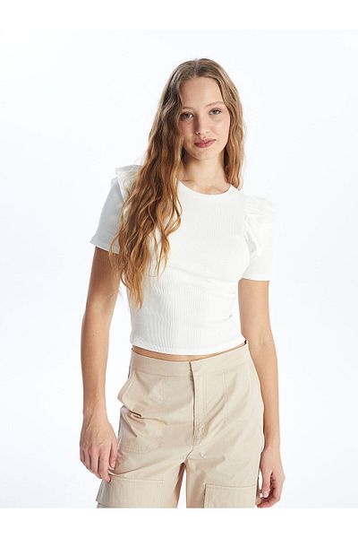 LC Waikiki  Crew Neck Plain Short Sleeve Women's T-Shirt