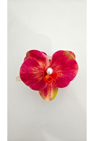 cityvision Orchid Flower Pearl Latch Buckle 10 cm Double Sided 1 Piece