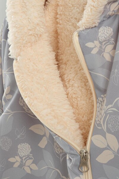 Babykokko Patterned Baby Girl Winter Zippered Water Repellent Astronaut Jumpsuit