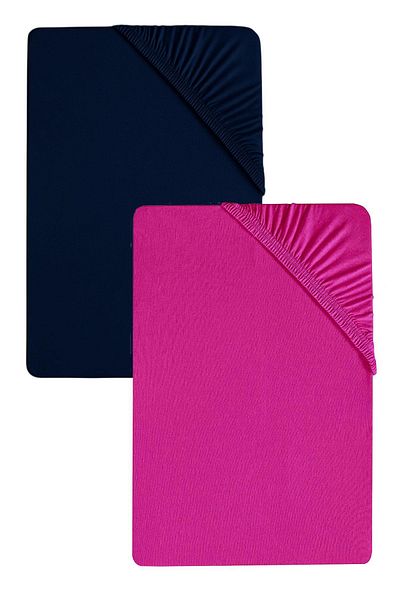 COTENCONCEPT 2 Pieces Plain Cotton Single 80 X 200 X 30 cm Elastic Combed Bed Sheet