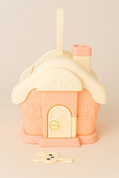 Mirilliahome Pink House Shaped Password Children's Piggy Bank |   Locked Piggy Bank