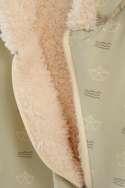 Babykokko Desenli Erkek Bebek Kışlık Fermuarlı Su İticili Astronot Tulum