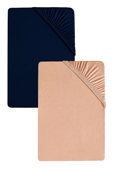 COTENCONCEPT 2 Pieces Plain Cotton Single 80 X 200 X 30 cm Elastic Combed Bed Sheet