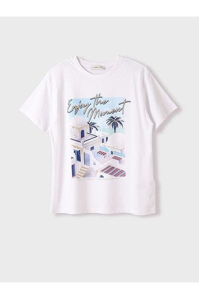 LC Waikiki  Crew Neck Printed Short Sleeve Women's T-Shirt