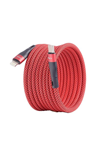 4 Berry Bmlc-03 Kirmizi Manyetik 2m Hızlı Şarj Kablosu – Type-c - Lightning, 3 A