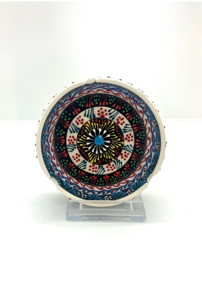 Store طفاية سجائر مصنوعة يدوياً بنمط رفيع مع زخارف عثمانية تقليدية مقاس 10 سم