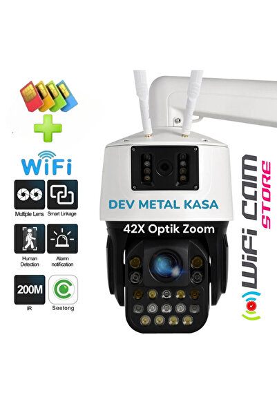 WIFICAM PLUS 4g+Wifi+Wifi Yayını Yapabilen Pro Seri 42X Optik Zoom Kamera 3ü ...