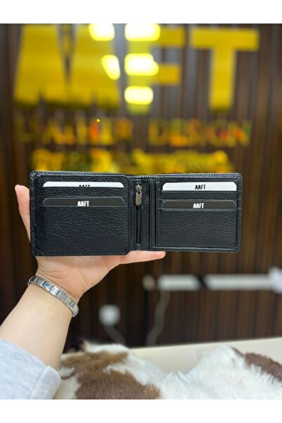 SANATE COLLECTION Hakiki Deri Erkek Fermuarlı Cüzdan – Kişiye Özel İsim/Marka Yazılır