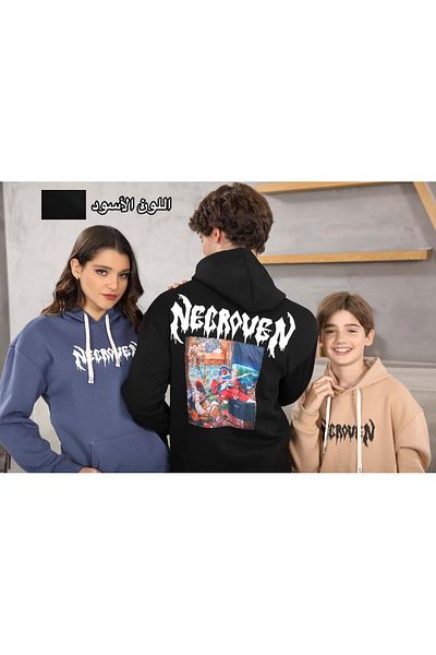 ALANAQA Boys' Oversized Faux Fur Hoodie Unisex Winter Padded Pullover 5-16 Years