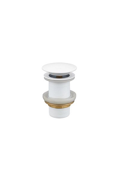 PLOTO Short white basin mixer with hose and hoses