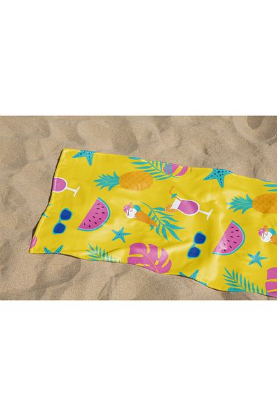 Home 3D Digital Watermelon Glasses Summer Theme Beach Towel