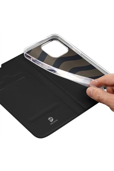 DUCS Flip Cover Case for iPhone 14 Pro Max with Magnetic Closure Dux Ducis Skin, Black
