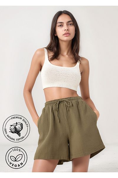 Bled Women's Shorts with Muslin Pockets (100% Cotton)