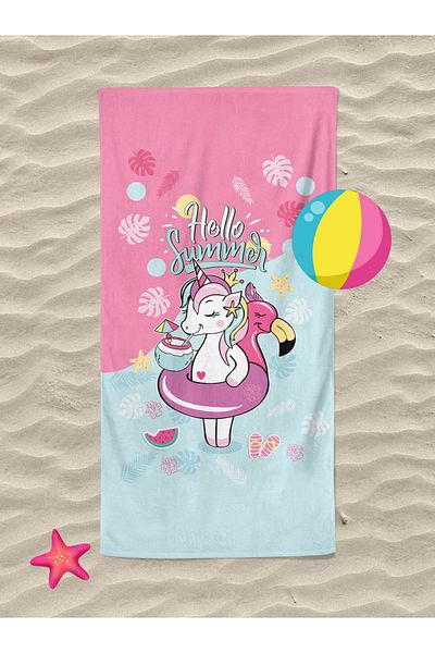 Home 3D Digital Unicorn Pattern Beach Towel