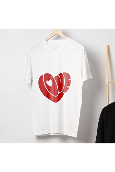 ZEMLİYA Κοντομάνικο μπλουζάκι με στρογγυλή λαιμόκοψη και σχέδιο καρδιάς