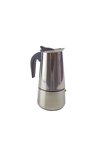 AzHome Cafetieră manuală pentru aragaz, oțel inoxidabil, 500 ml, 9 cești