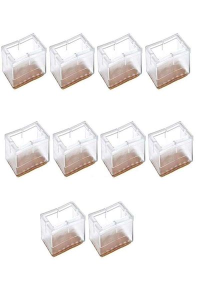 OEM Set of 10 BIGFOX chair leg protectors, leg size between 48 and 55 mm, silicone, felt