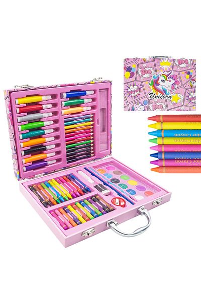 Toybox Portable Kids Drawing, Painting & Marker Art Supplies Set 67pcs