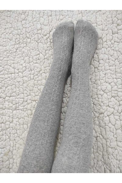 DÜVEN Knitwear Fabric Karina Girl's Gray Pantyhose